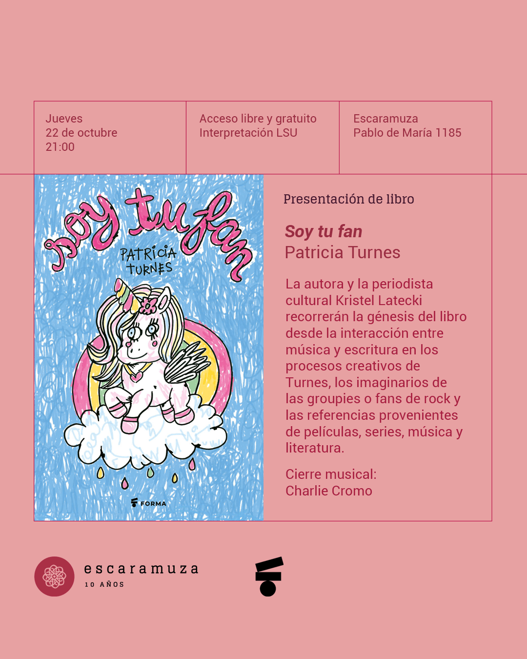 Presentación de «Soy tu fan», de Patricia Turnes