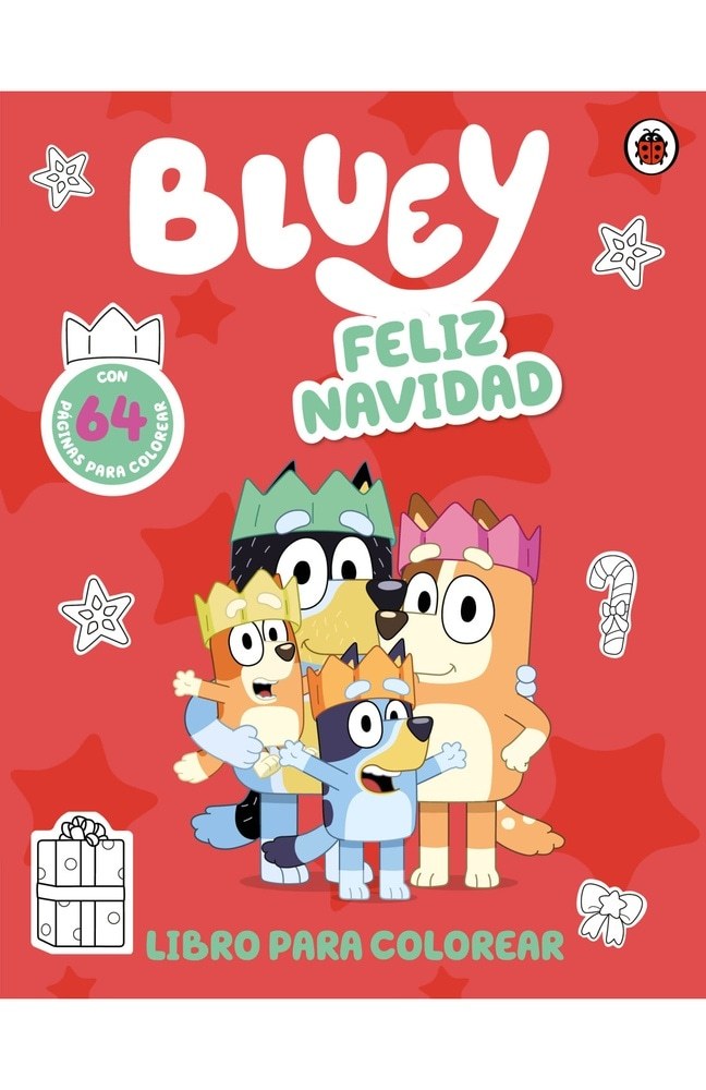 BLUEY FELIZ NAVIDAD PARA COLOREAR