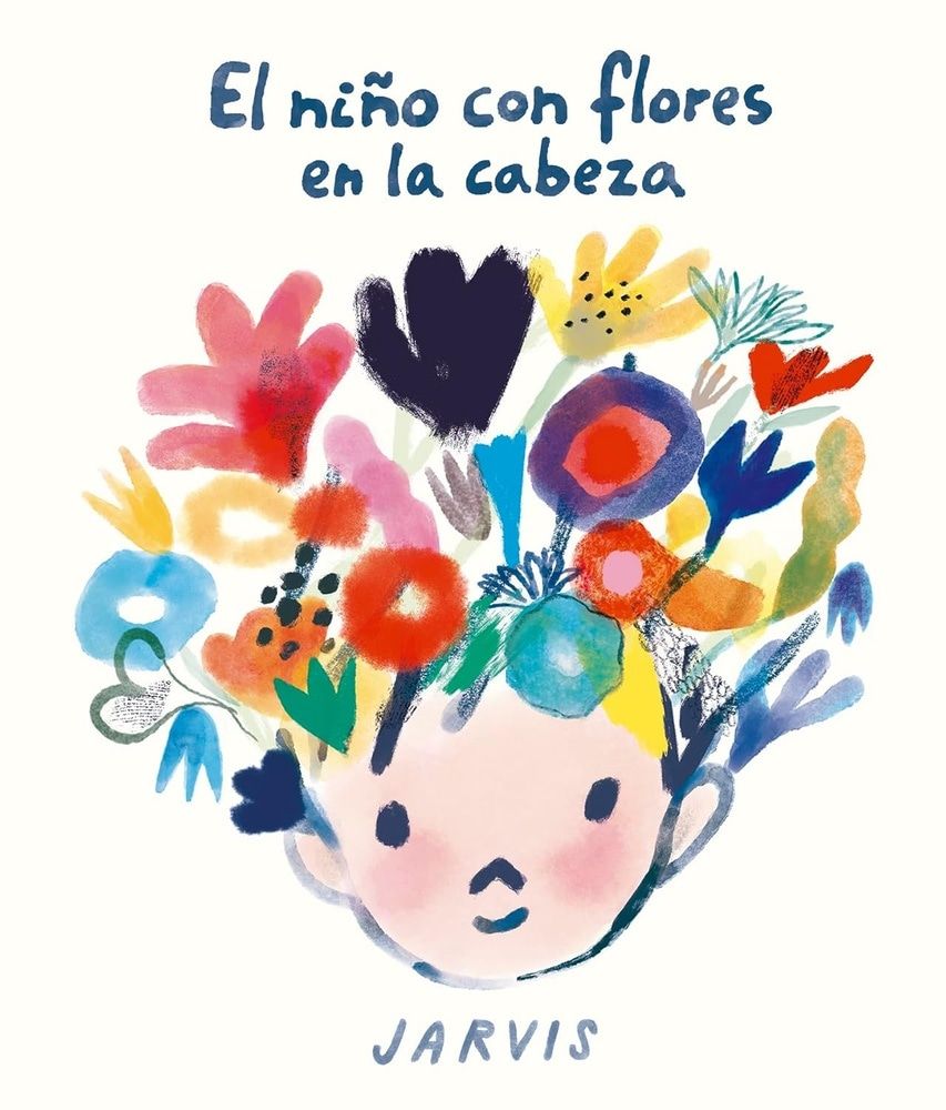 NIÑO CON FLORES EN LA CABEZA