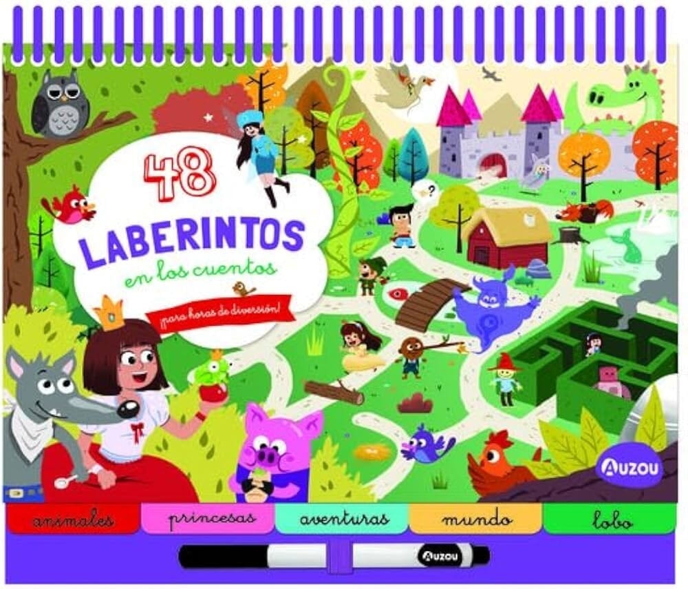 48 LABERINTOS EN LOS CUENTOS ¡PARA HORAS DE DIVERSIÓN!