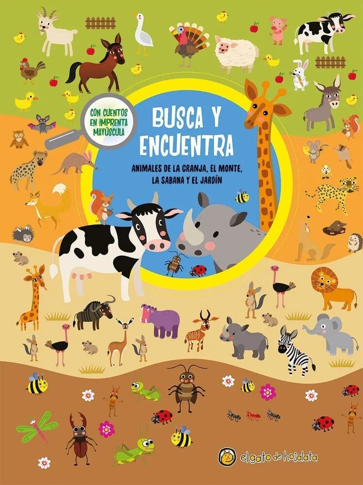 BUSCA Y ENCUENTRA: ANIMALES DE LA GRANJA, EL MONTE, LA SABANA...