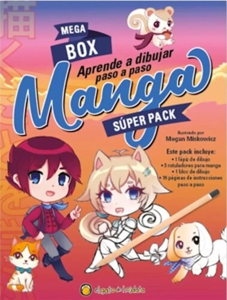 MEGA BOX APRENDE A DIBUJAR PASO A PASO MANGA SÚPER PACK