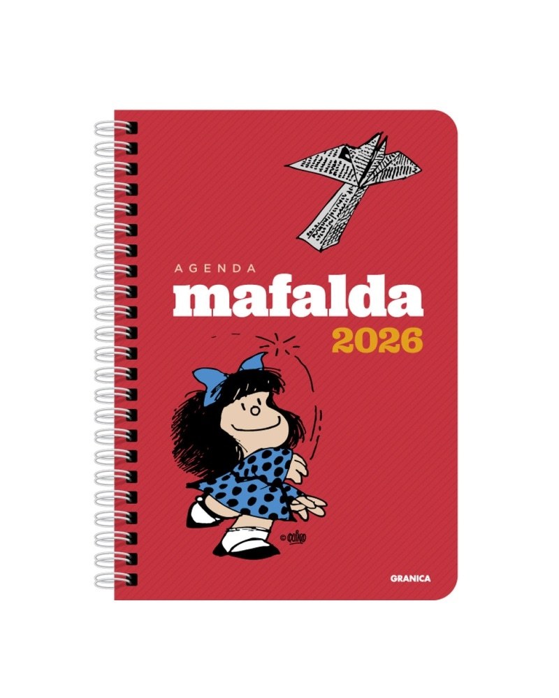 AGENDA MAFALDA 2026. TAPA DURA ROJA