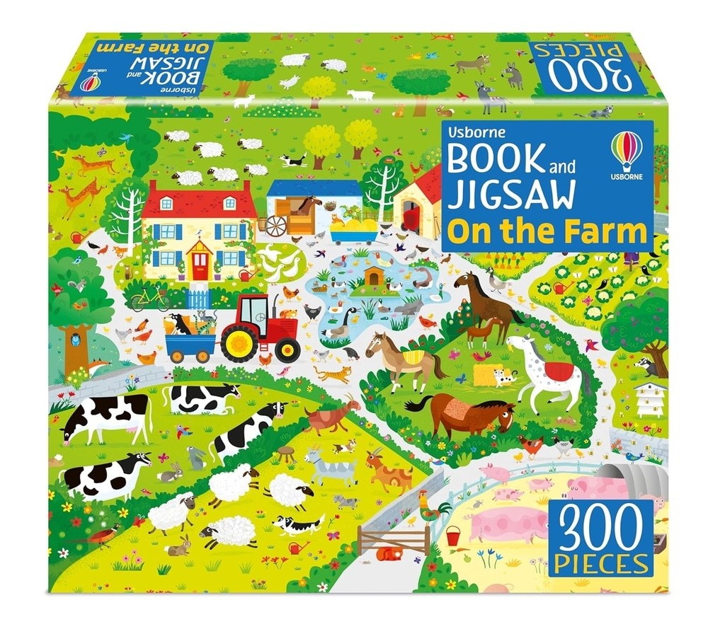 BOOK AND JIGSAW ON THE FARM
