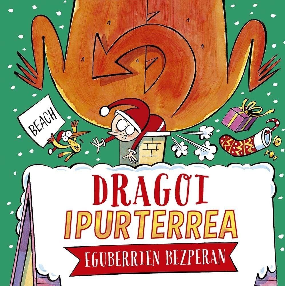 DRAGÓN DEL TRASERO EN LLAMAS. EN NAVIDAD