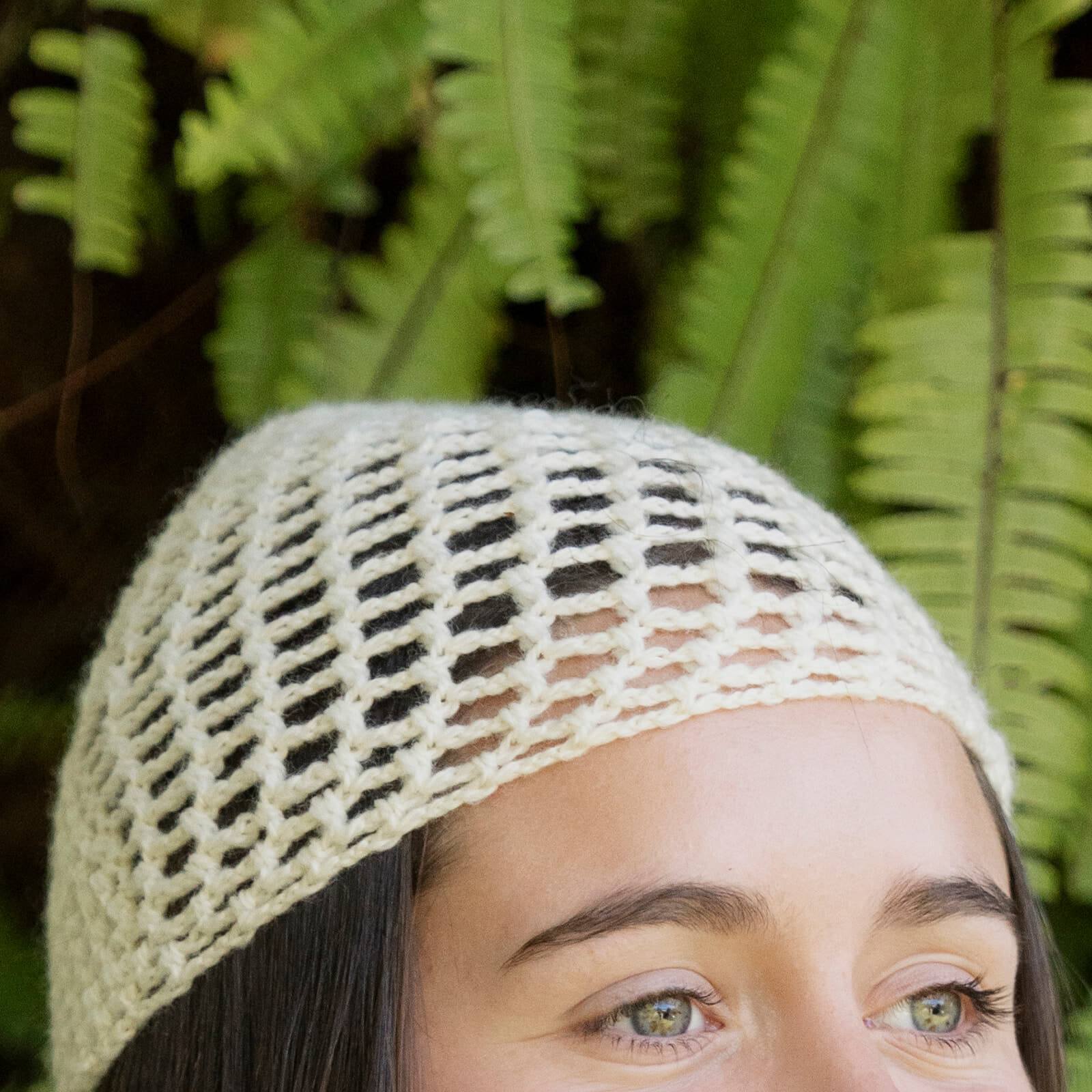 MERINO CROCHET CAP NATURAL