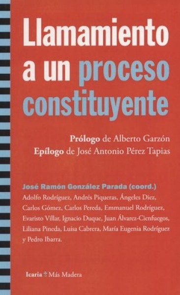 Llamamiento a un proceso constituyente