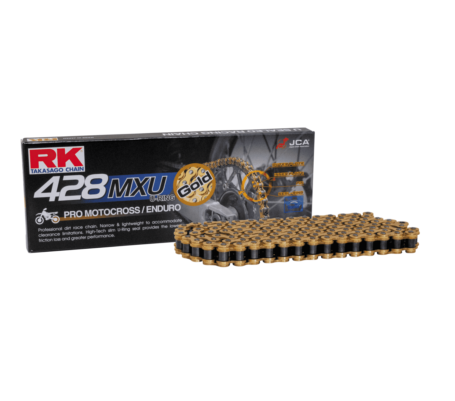 CADENAS RK JAPON 428 MXU-124L DORADA