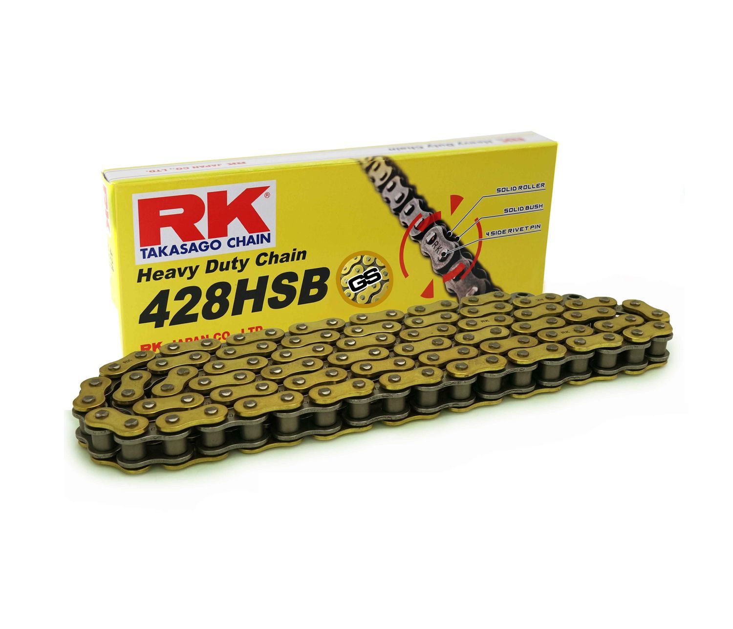 CADENAS RK JAPON 428 HSB-124 W/CL DORADA