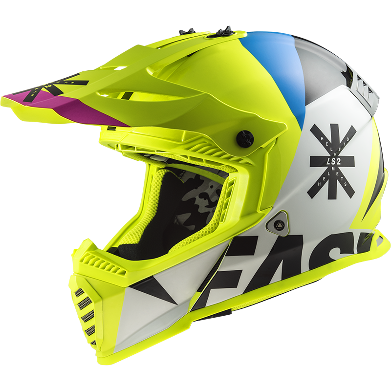 LS2 MX437 FAST EVO HEAVY WHITE YELLOW