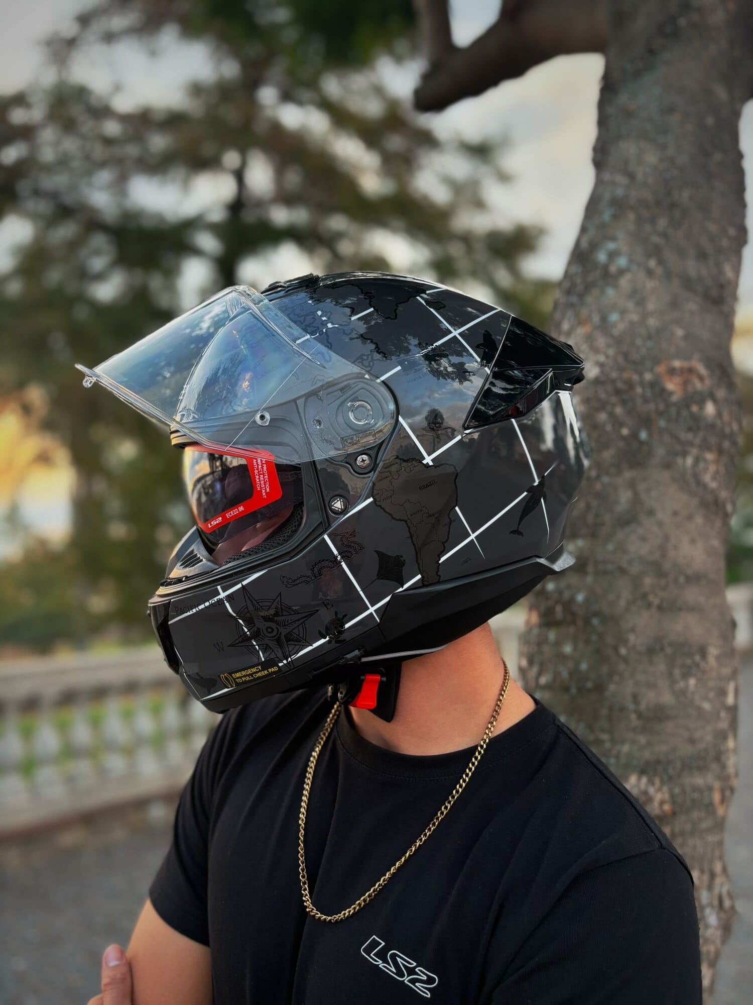 LS2 FF808 STREAM II WORLDMAP BLACK 7C