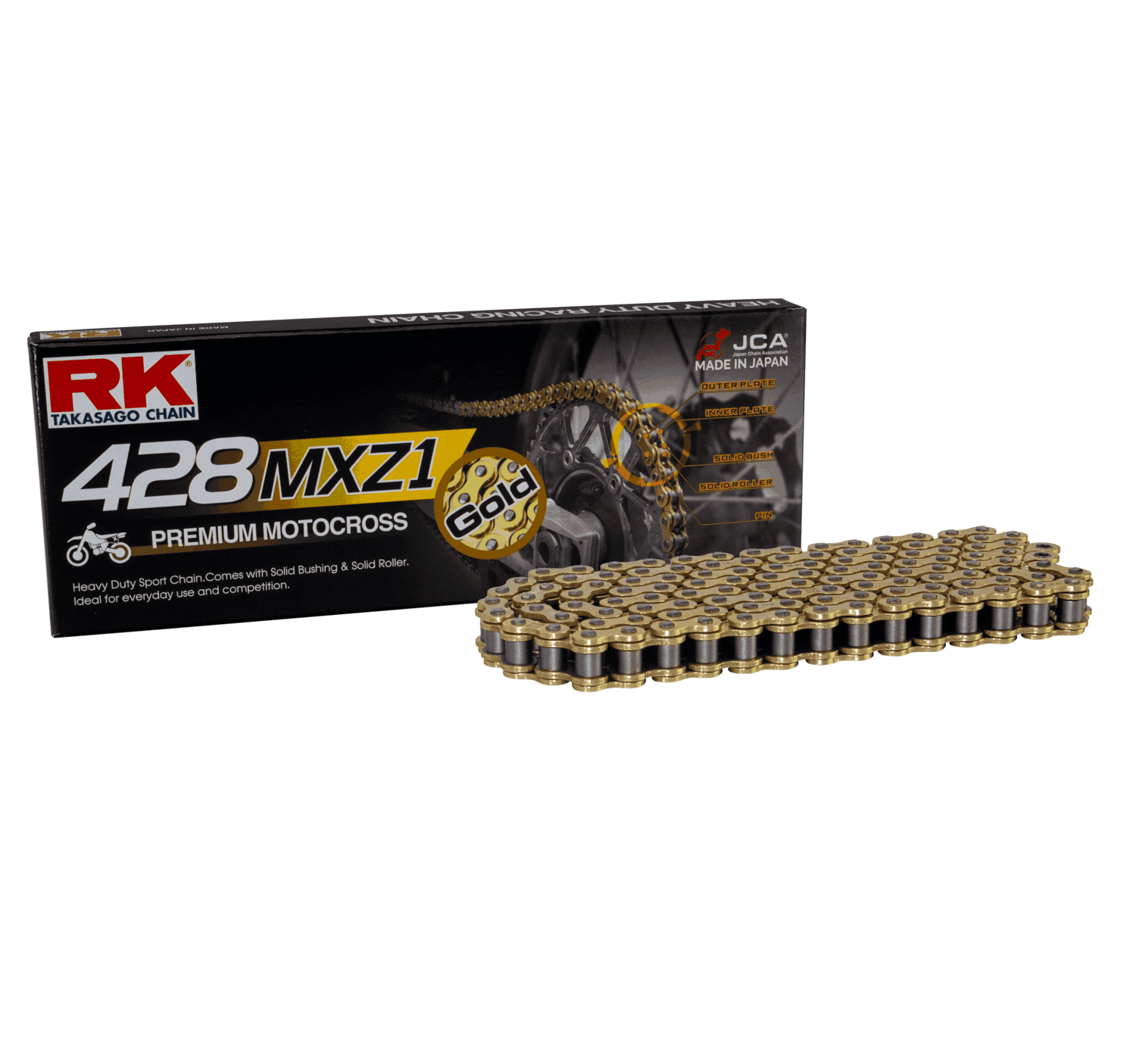 CADENAS RK JAPON 428 MX71 120 CL DORADA