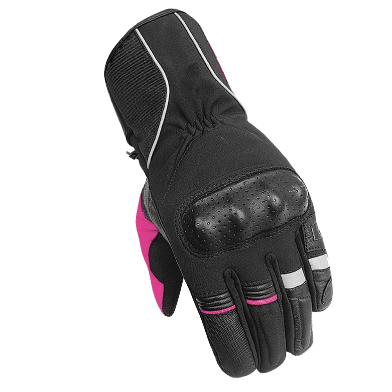AGS GUANTES CUERO/TEXTIL AT-4402 DAMA PINK