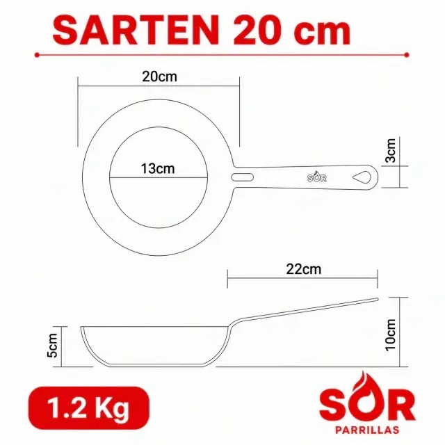 Sartén de Hierro 20cm