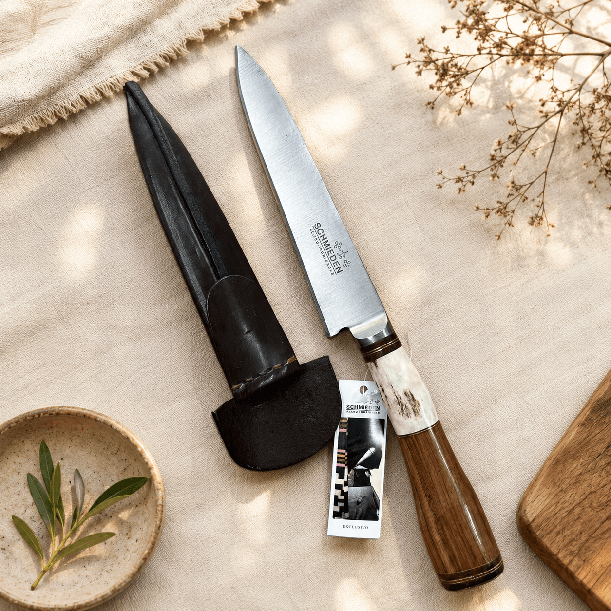 Cuchillo Madera Y Ciervo 14cm