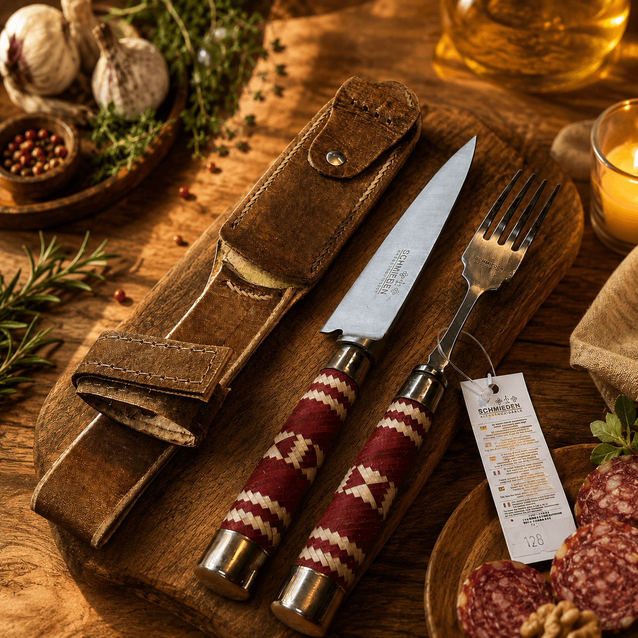 Juego de Tenedor y Cuchillo Trenzado