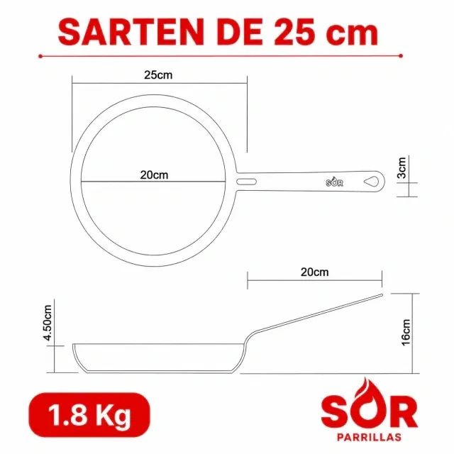 Sartén de Hierro 25cm