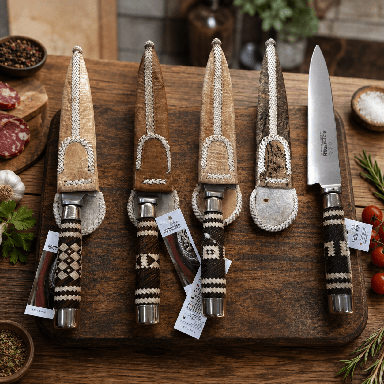 Cuchillo Trenzado Fino y Alpaca 14Cm