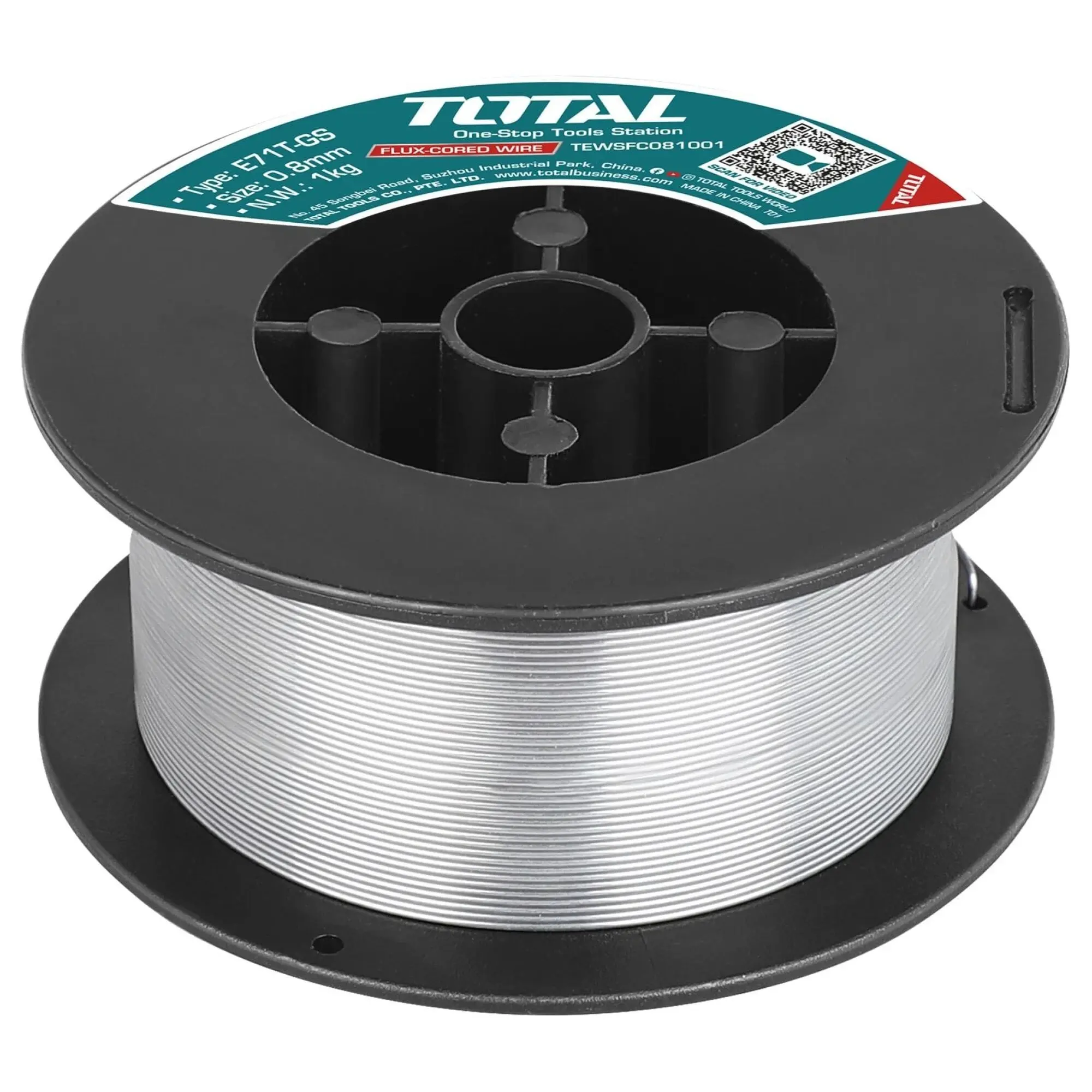 Rollo Alambre Flux Para Soldar Mig Sin Gas 0.8Mm 1Kg TOTAL