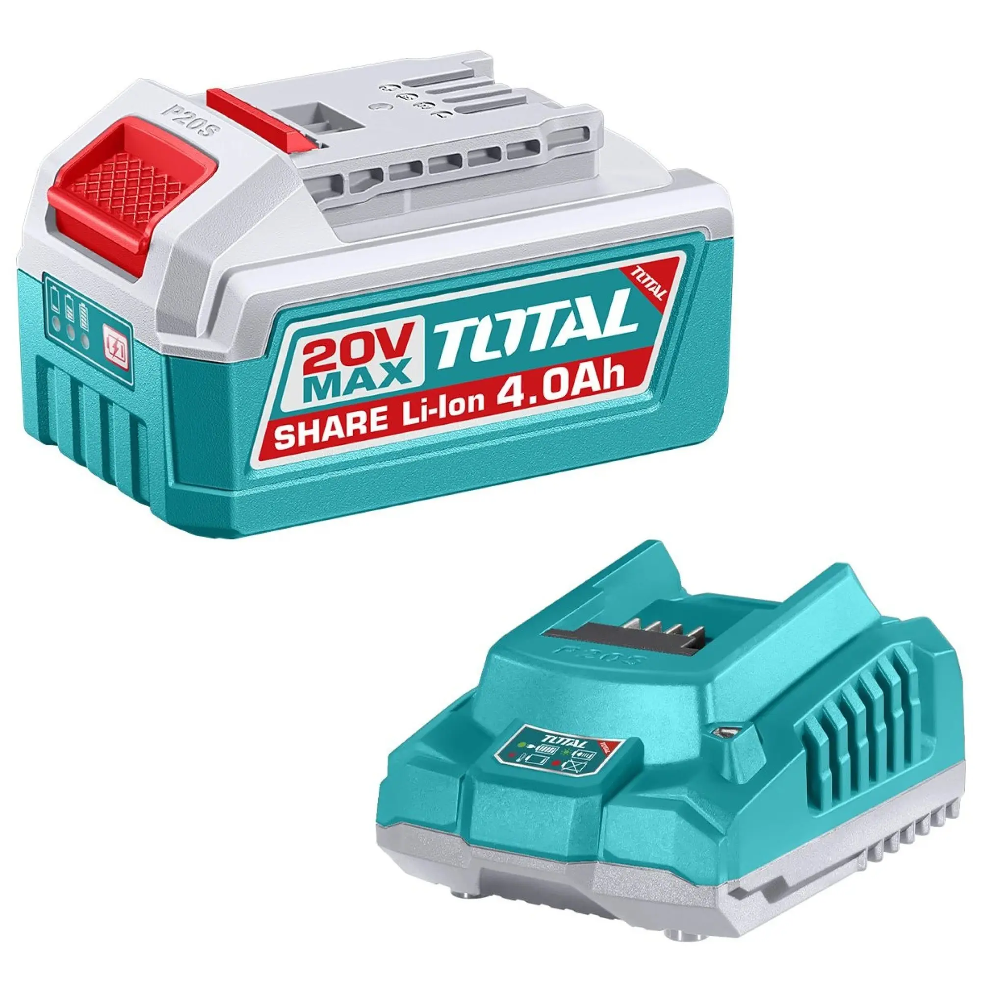 Batería Litio Ion 4.0Ah + Cargador Rápido 2A 20v