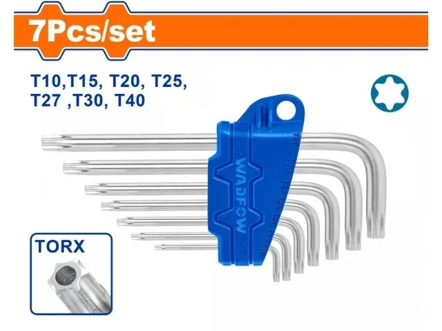 SET X7 LLAVES TORX T10-T40 WADFOW