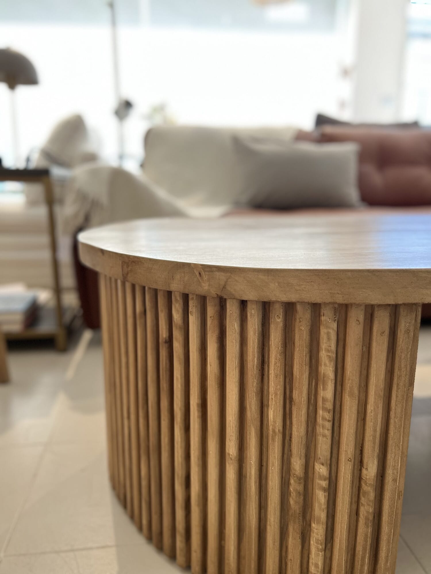 Mesa de living listones