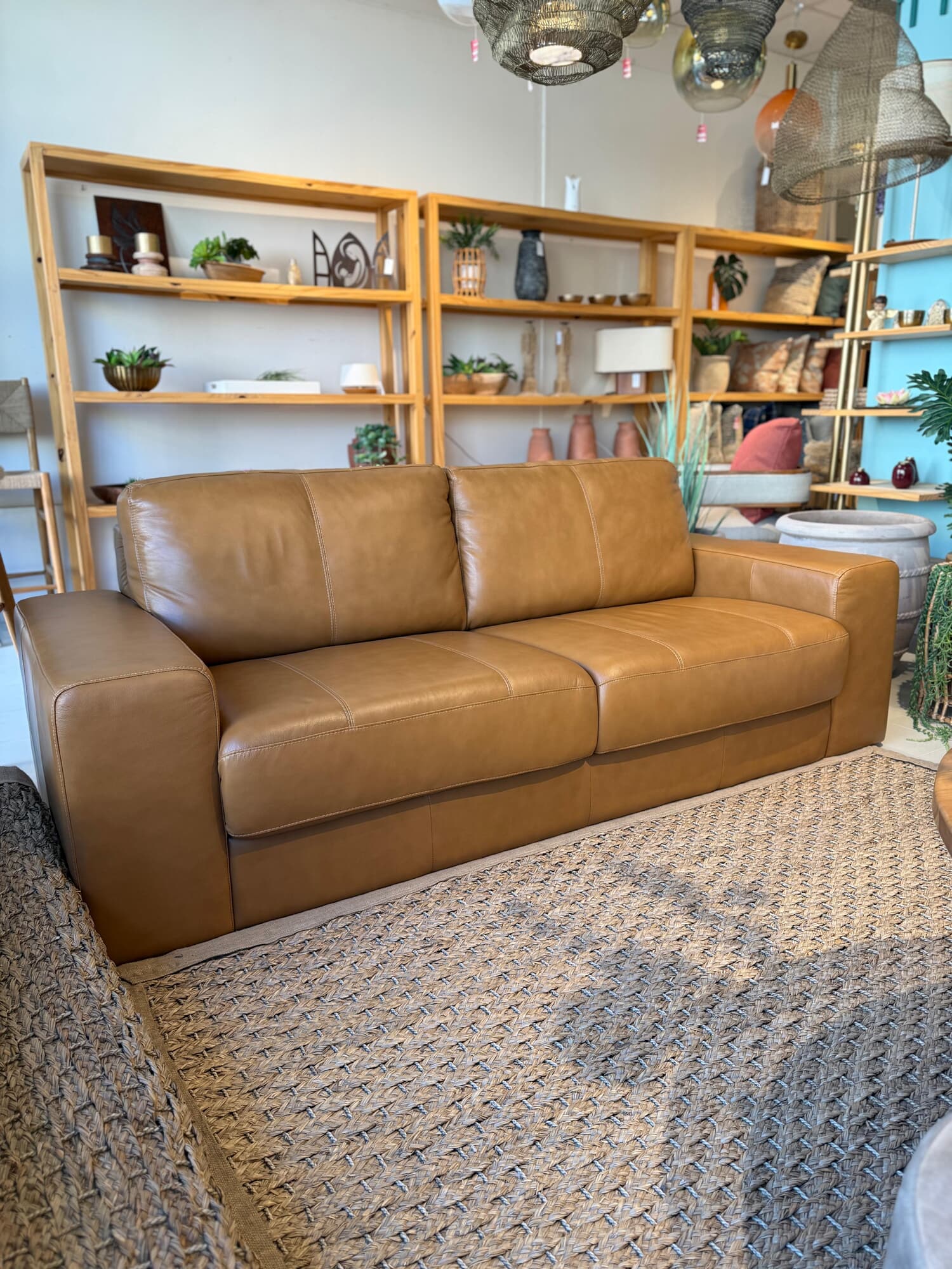 Sillon de cuero 3 cuerpos