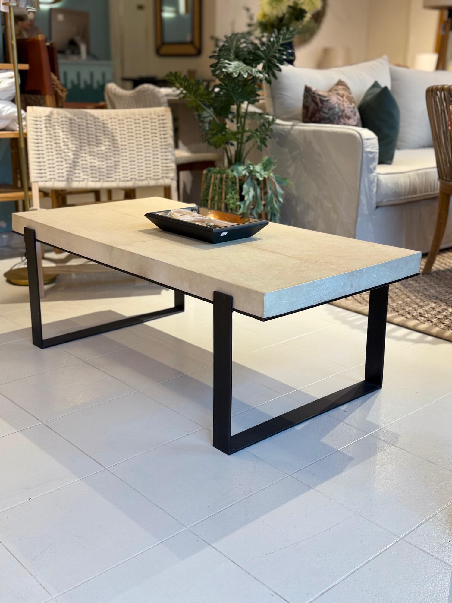 Mesa de living  lonja y hierro