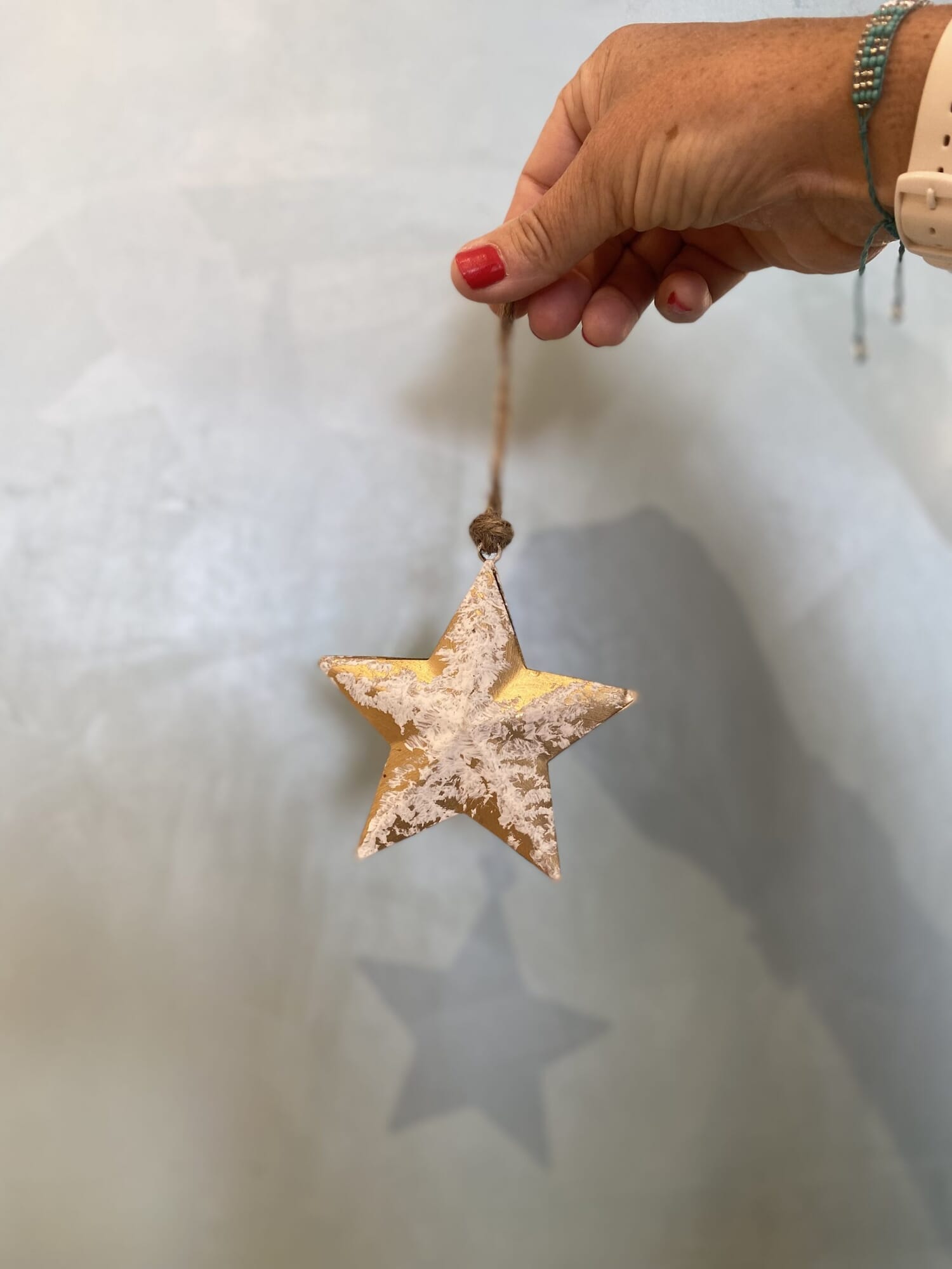 Estrella simple colgante