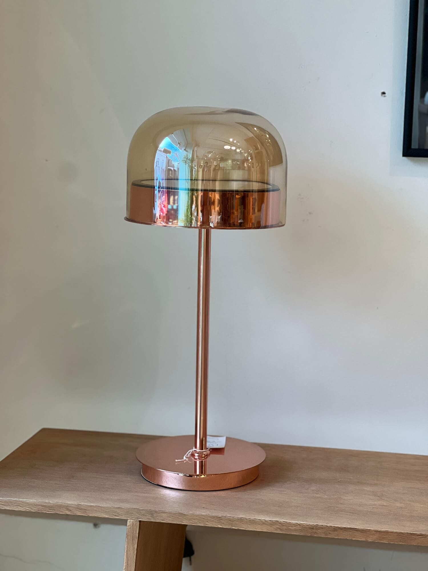 Lampara de mesa cobre