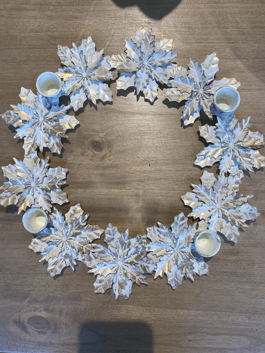 Corona navidad para velas