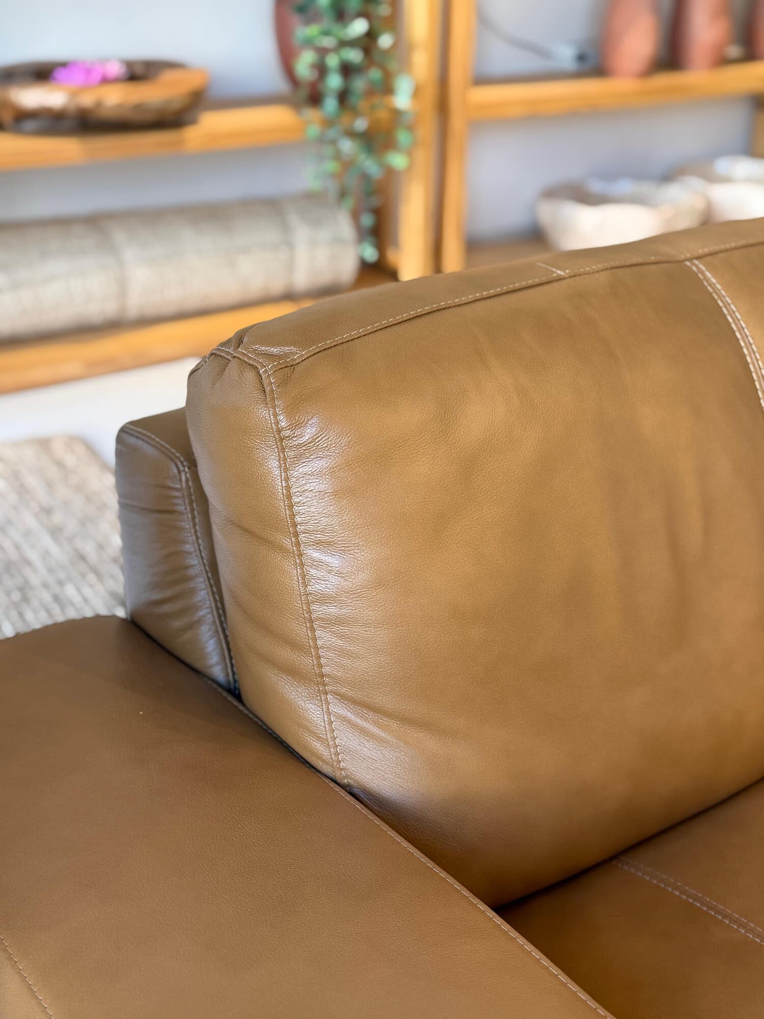 Sillon de cuero 3 cuerpos
