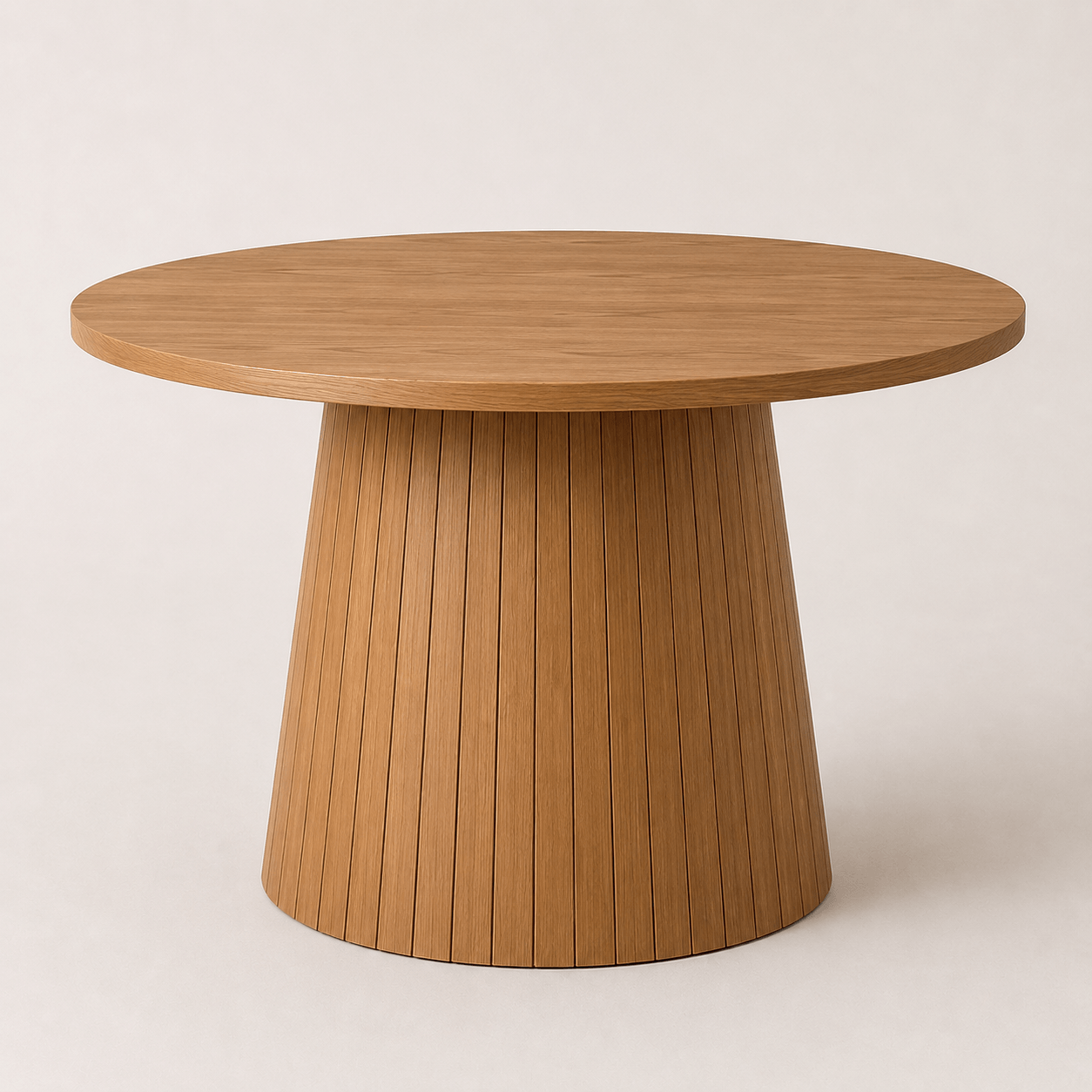 Mesa de comedor listones redonda