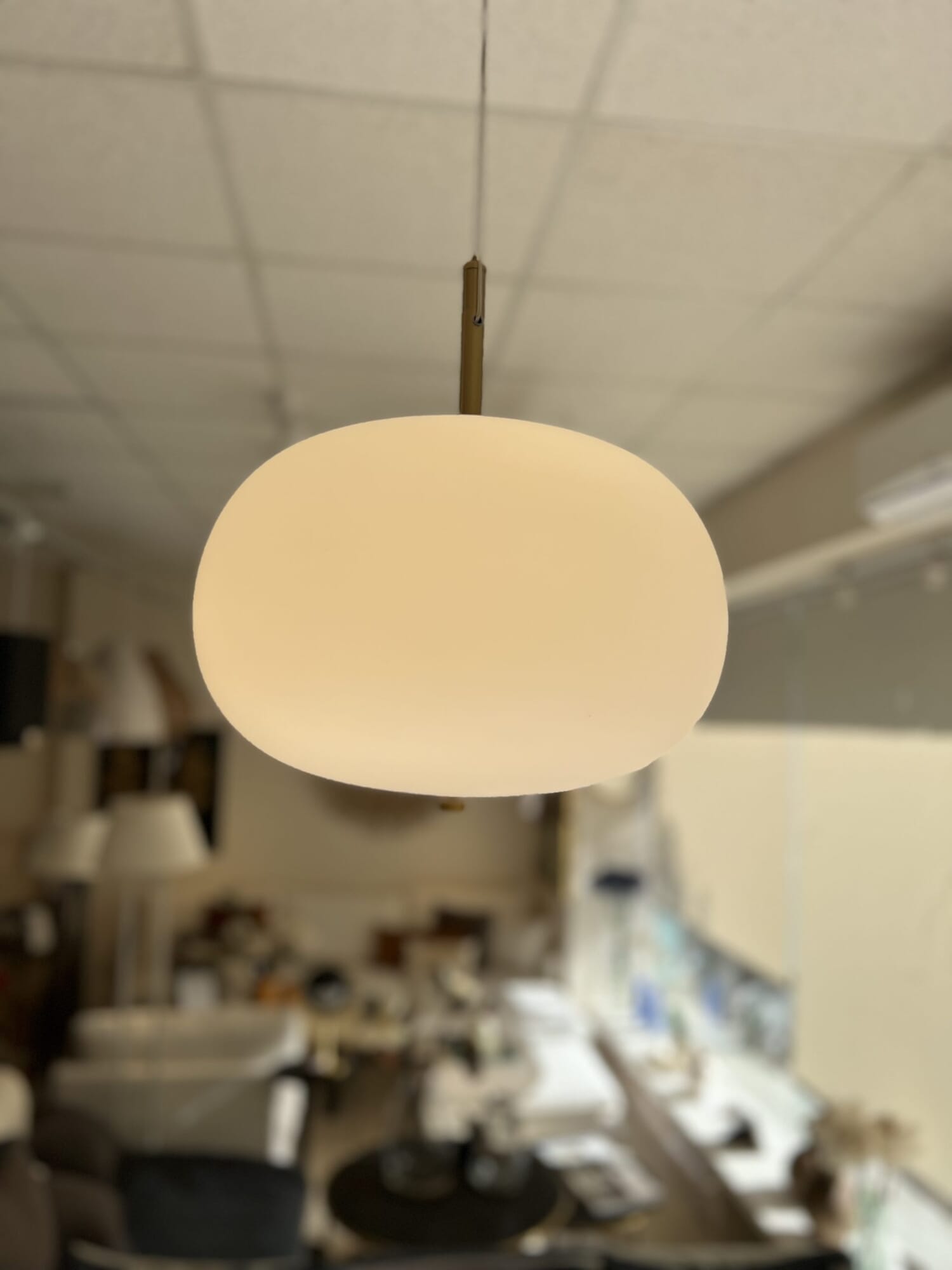 Luminaria colgante globo blanco