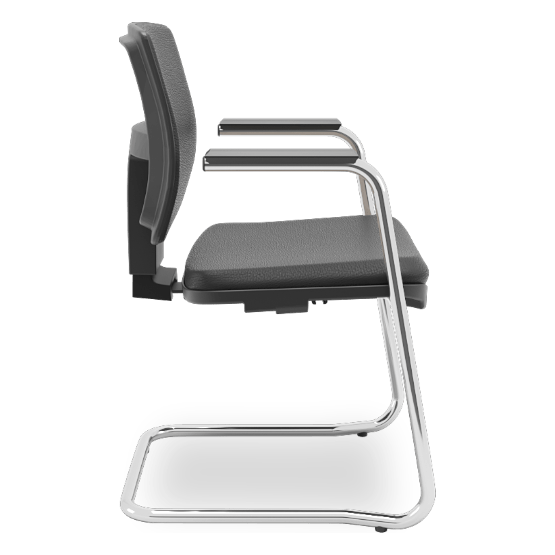 BRIZZA- Silla fija, estructura cromada, tapizada