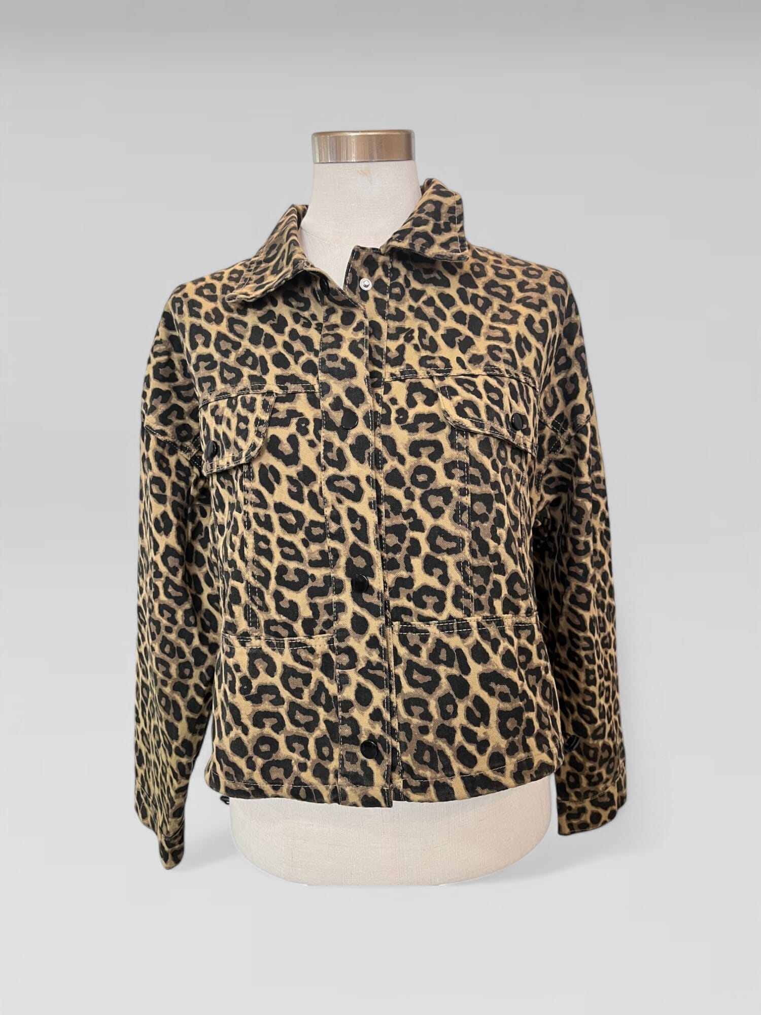 Campera animal jean corta
