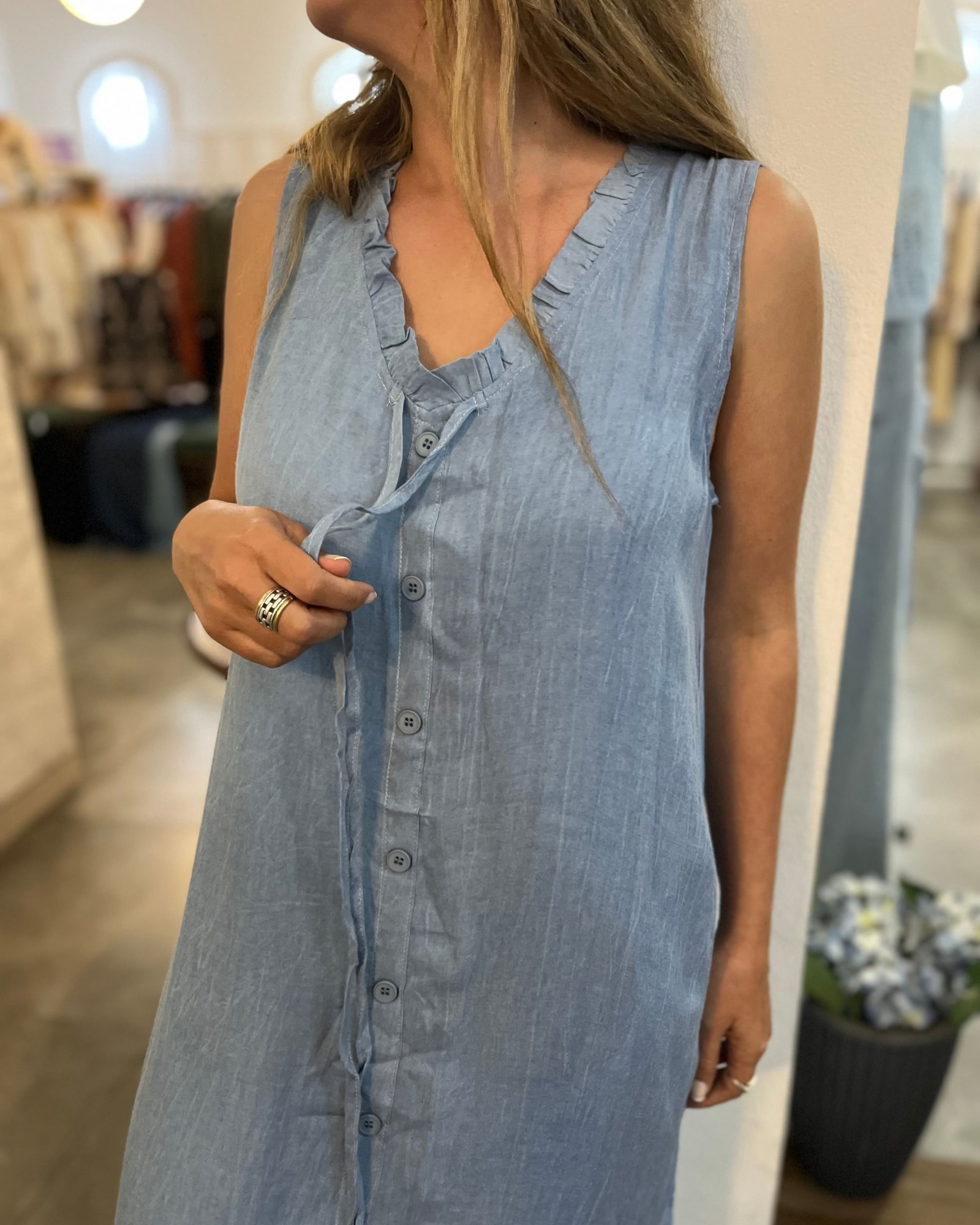 Vestido Con Volado