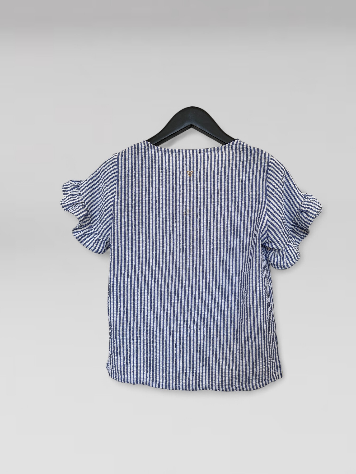 Blusa volado manga rayada