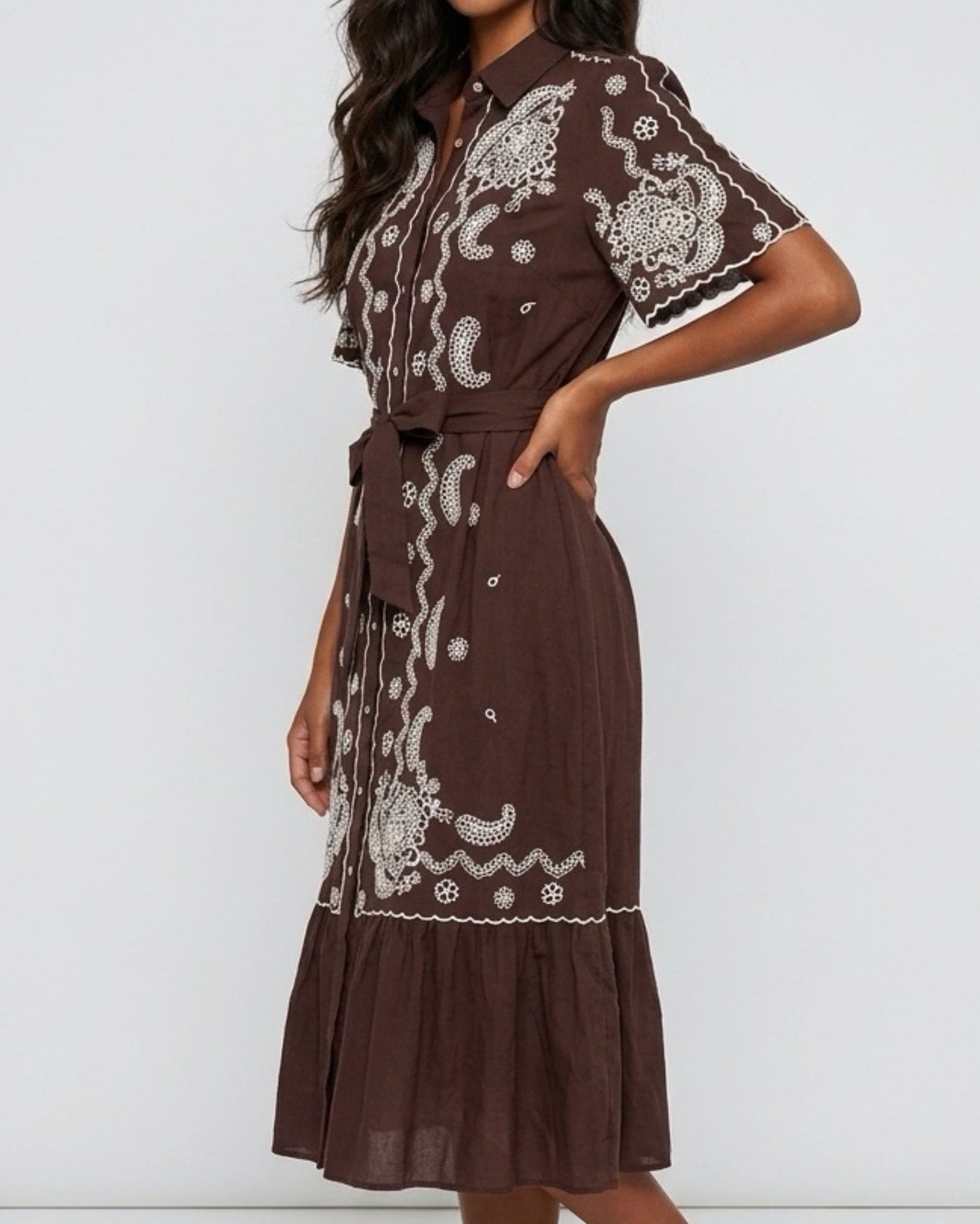 Vestido Camisero Calado