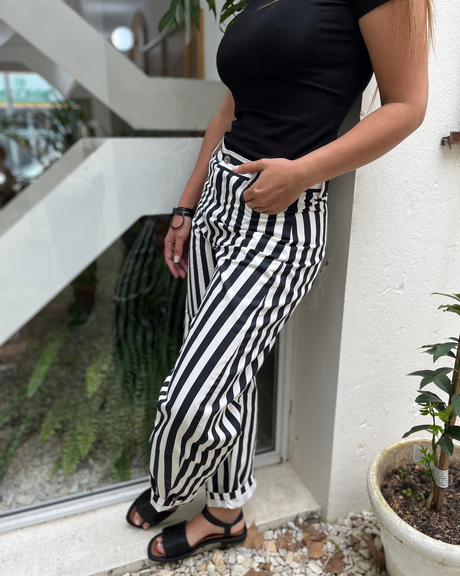 Panta Básico Rayas