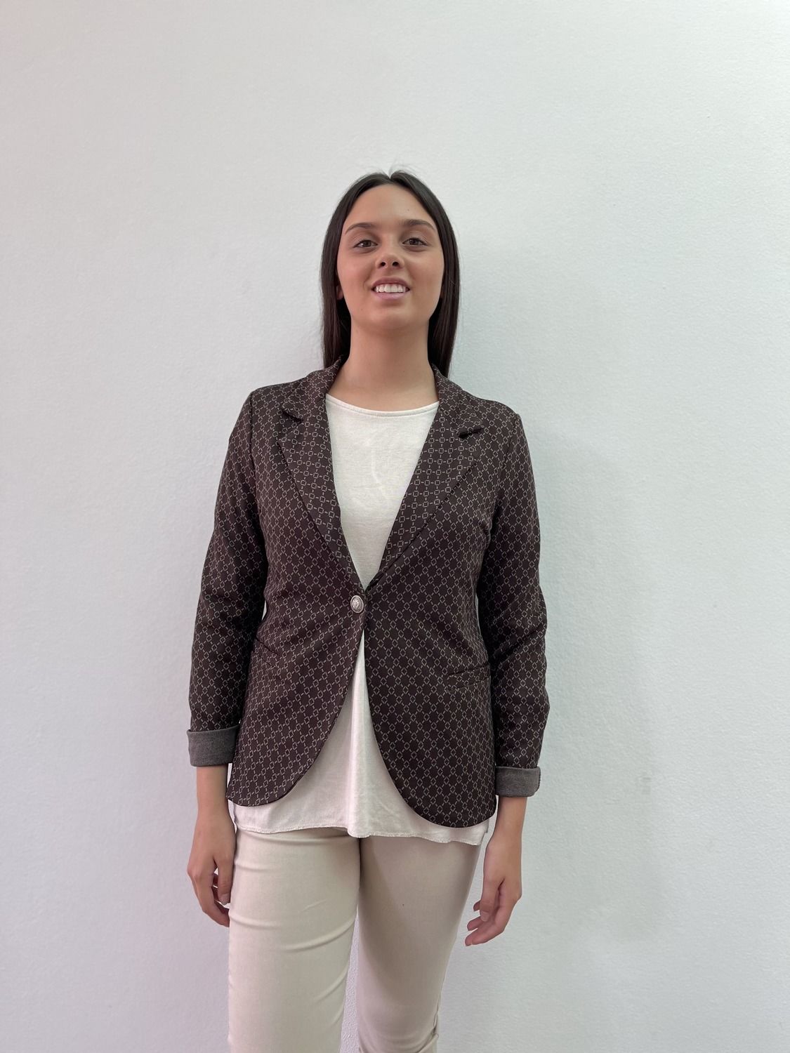 Blazer Lurex Botones