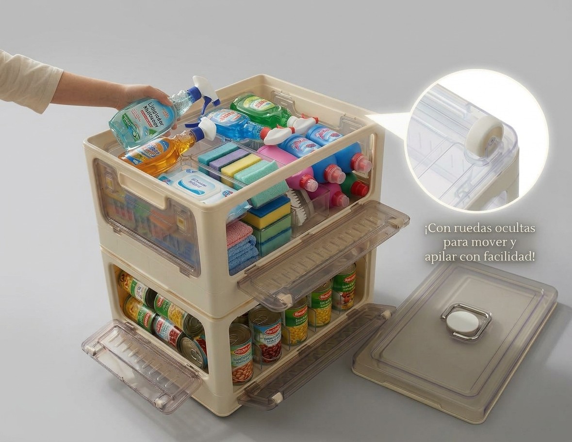 Caja de Almacenamiento Plegable 5 Aperturas