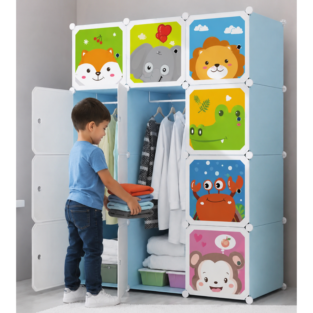 Armario Infantil 12 Puertas Azul