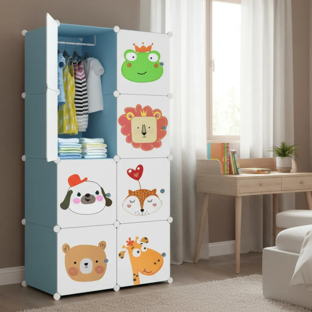 Armario Infantil 8 Puertas Azul