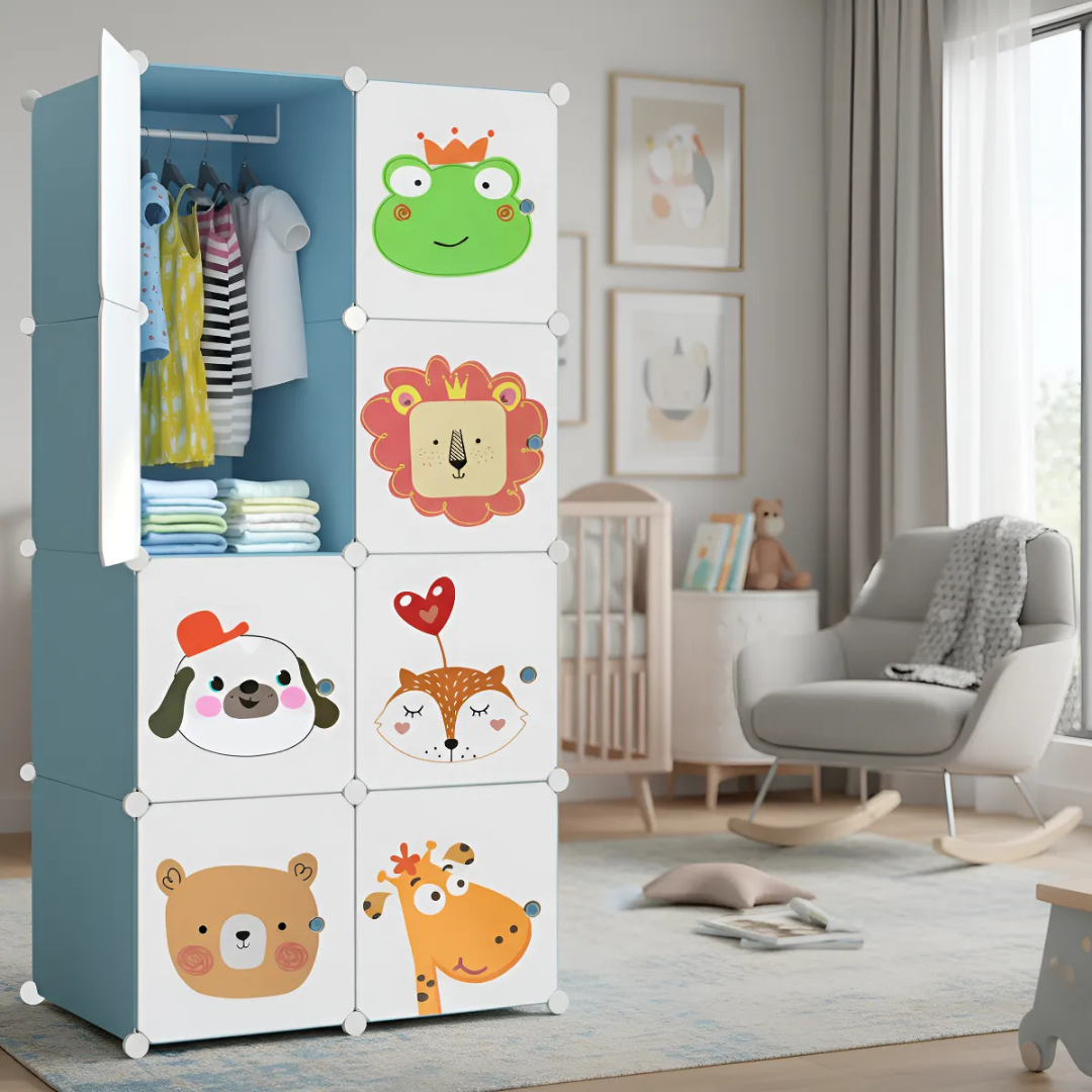 Armario Infantil 8 Puertas Azul