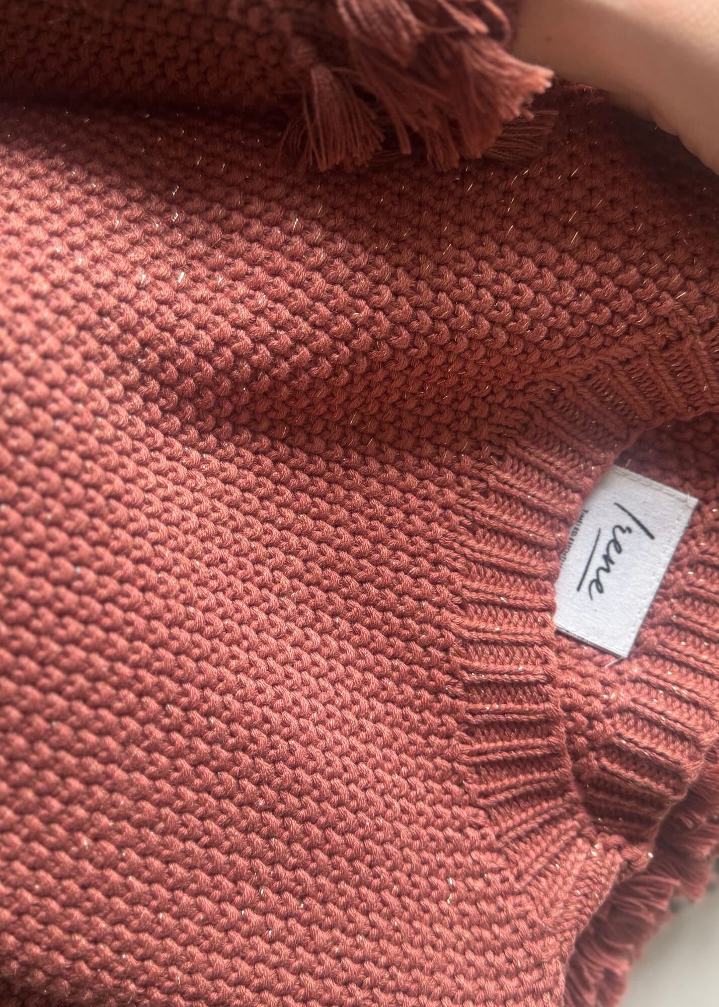 BUZO BUDAPEST TERRACOTA CON LUREX