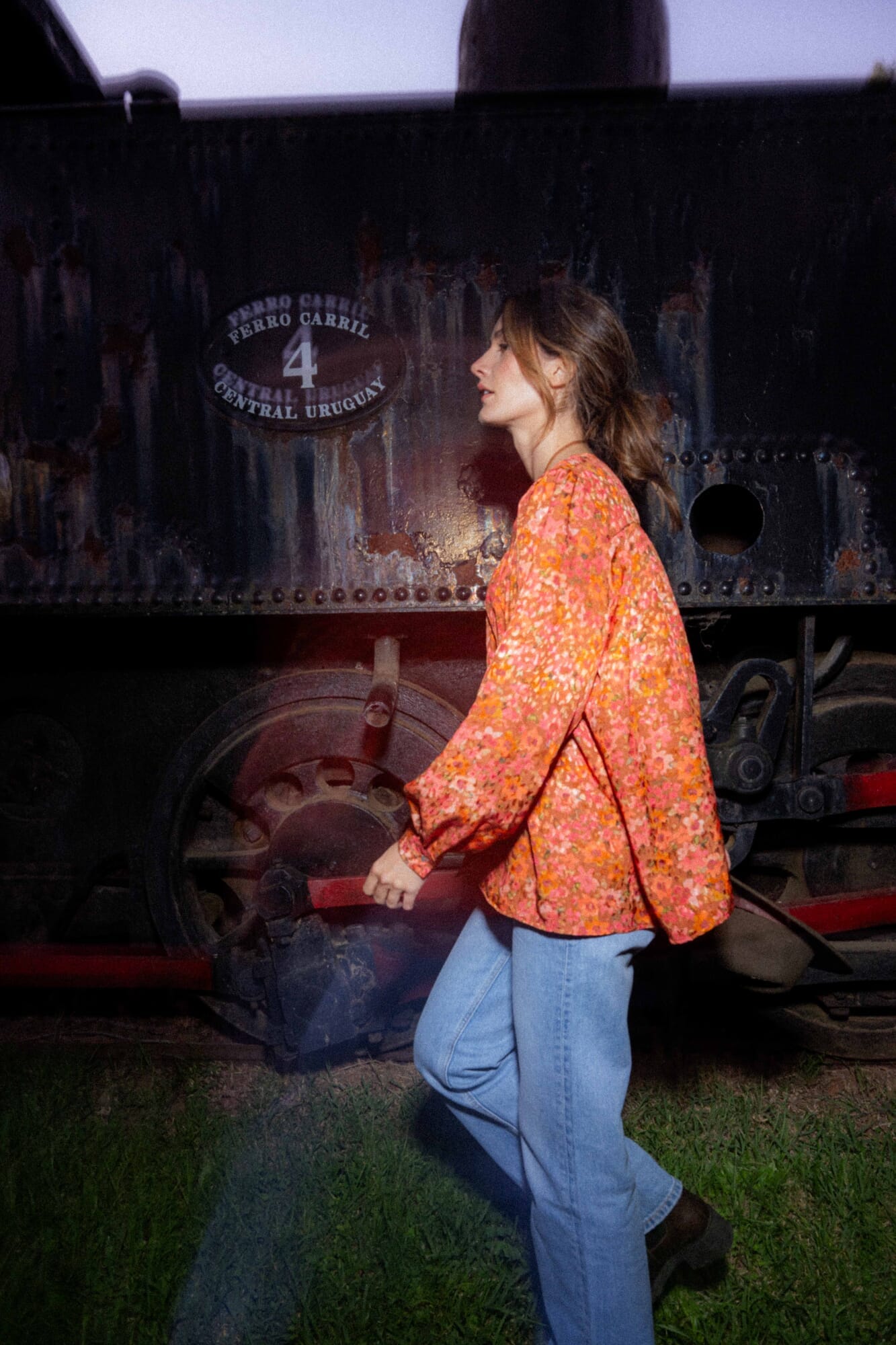CAMISA MIA ORANGE SILK