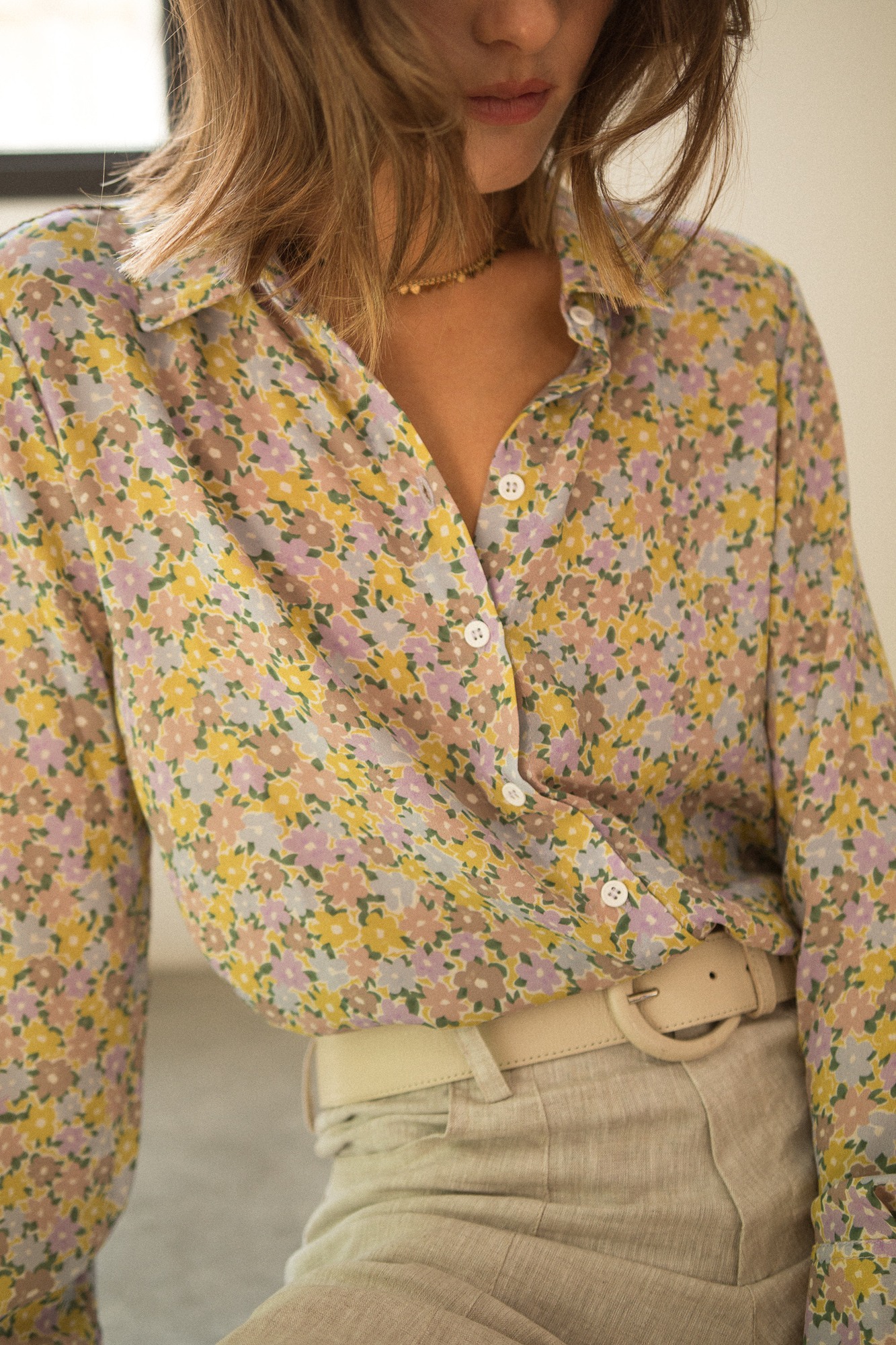 CAMISA MAXIME SILK PISTACHO