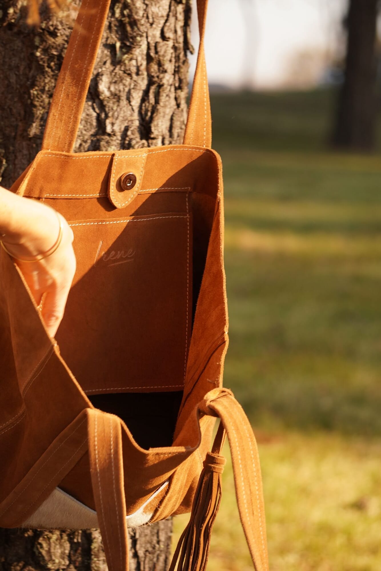 TOTE SUEDE PELO