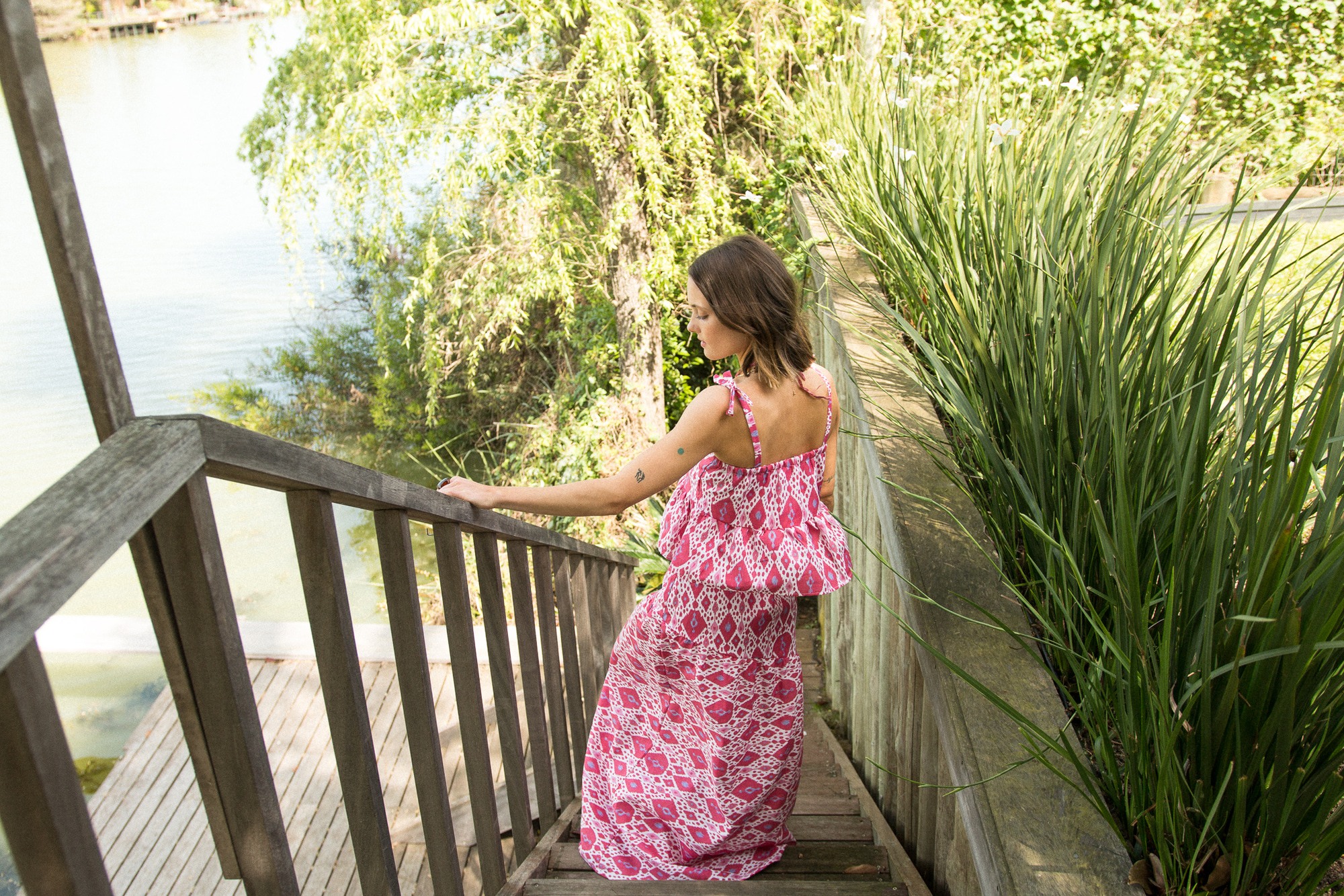 FALDA IRREGULAR LINO IKAT